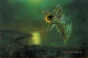  Geist Kunst - Geist der Nacht Engel John Atkinson Grimshaw